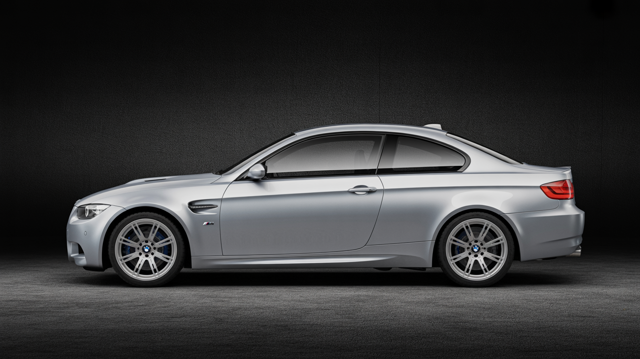 Stock silver BMW M3 in factory condition